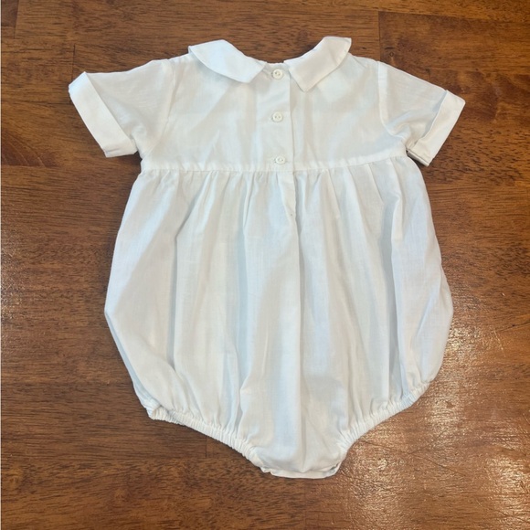 Bow Peep Heirloom smocked white cotton blend bubble size 0M - Picture 6 of 6